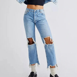 We the free Maggie mid rise straight leg jeans- Size 28